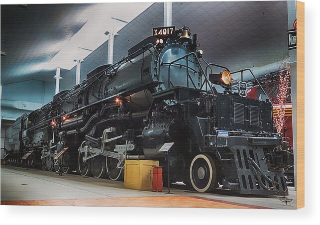 Big Boy Locomotive 4017 Wood Print featuring the photograph Big Boy 4017 2 by Tommy Anderson