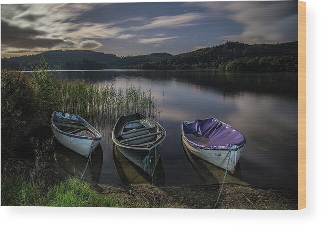 Tranquility Wood Print featuring the photograph Boats On The Water by Saving Memories, One Pic At A Time