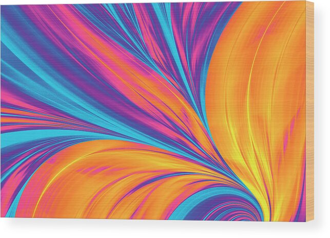 Atmosphere Wood Print featuring the photograph Bright Abstract Background, Flame by Oxygen