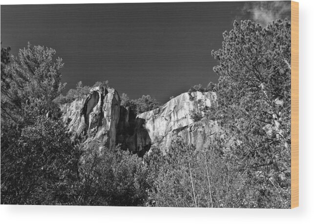 Landscape Wood Print featuring the photograph Cathedral Ledge by Nancy De Flon