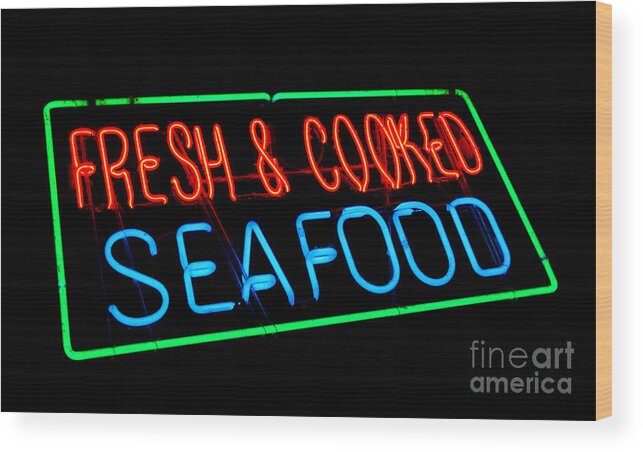 Fresh Wood Print featuring the photograph Fresh and Cooked Seafood by Olivier Le Queinec