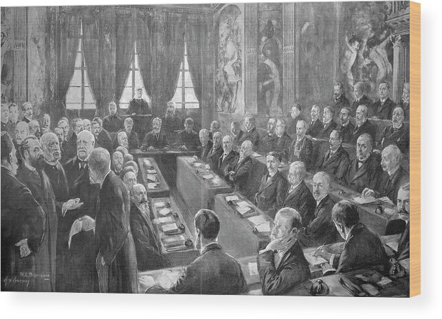 1899 Wood Print featuring the drawing Hague Convention, 1899 by Granger