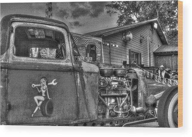 Hot Rod Wood Print featuring the photograph Hot Rod Rita by Albert Fadel