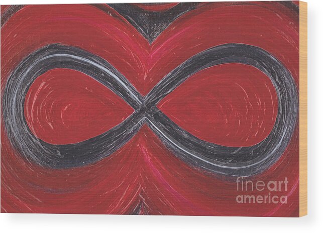 First Star Art Wood Print featuring the painting Infinite Love by jrr by First Star Art