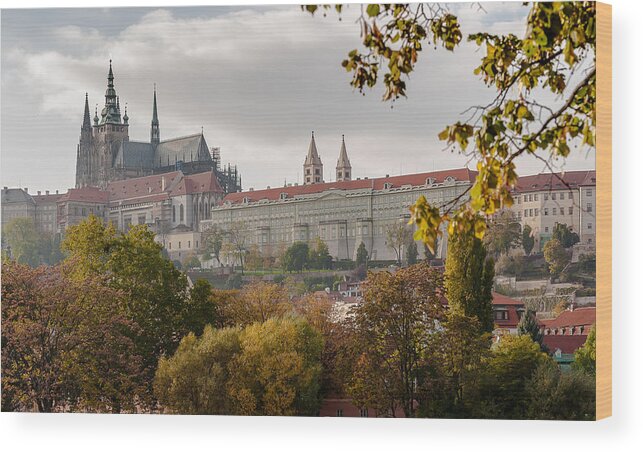 Europe Wood Print featuring the photograph Prague Castle by Sergey Simanovsky