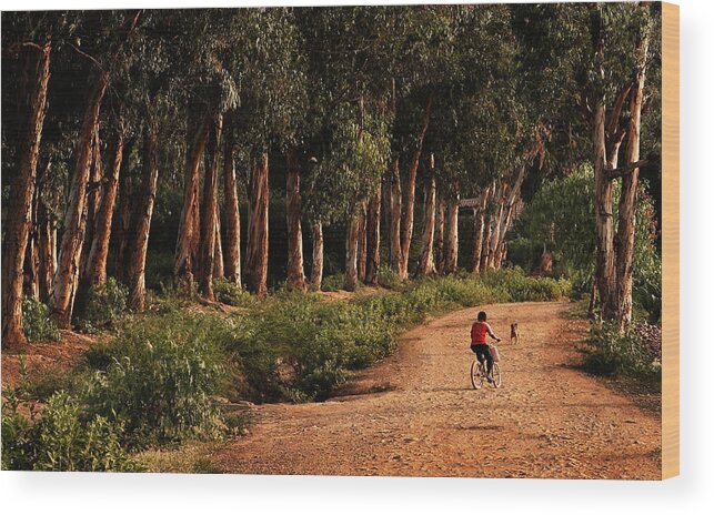 Childhood Wood Print featuring the photograph Returning Home by Mary Jo Allen