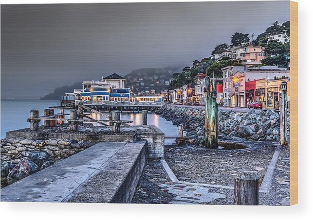 Waterfront Wood Print featuring the photograph Sausalito Waterfront 3 by Phil Clark