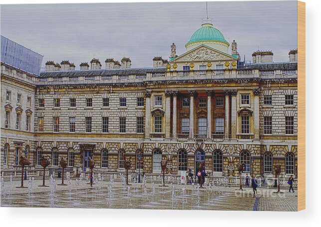 London Wood Print featuring the photograph Somerset House by Mary Jane Armstrong