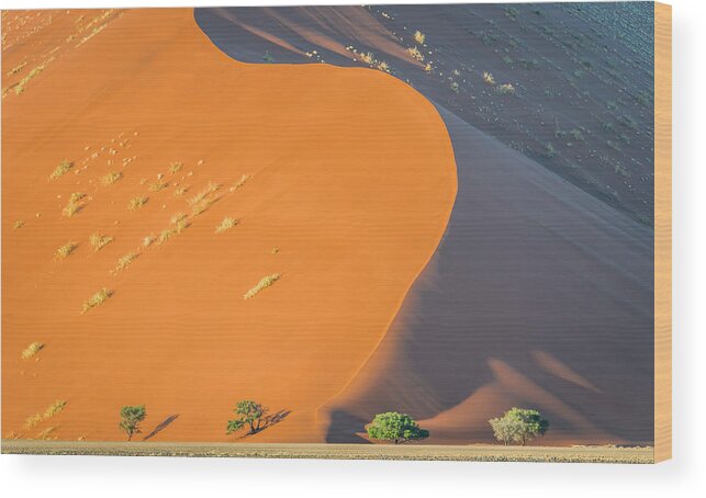 Sossusvlei Wood Print featuring the photograph Sossusvlei Dawn - Namibia Sand Dune Photograph by Duane Miller