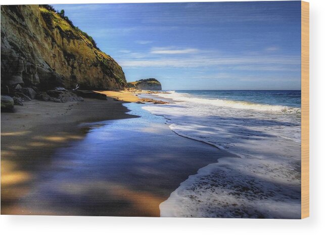 New Zealand Wood Print featuring the photograph South Pacific Shores by Peter Mooyman