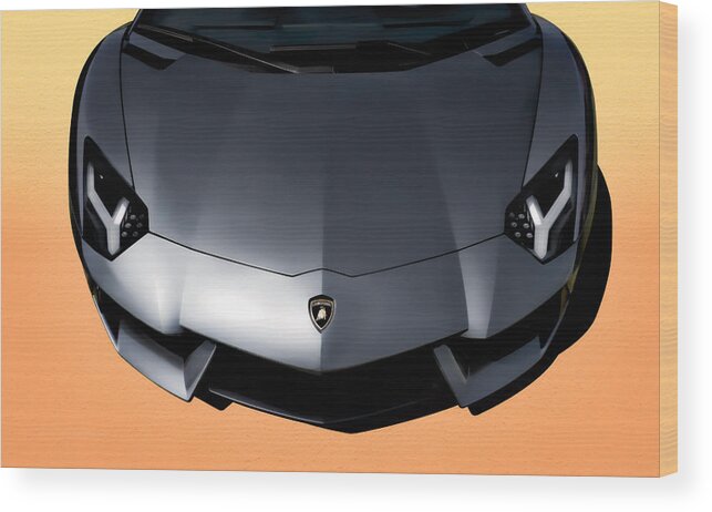 Lamborghini Wood Print featuring the digital art Tangentador by Douglas Pittman