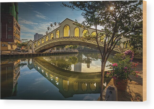 Arch Wood Print featuring the photograph Travel Southeast Asia , Malacca by Simonlong