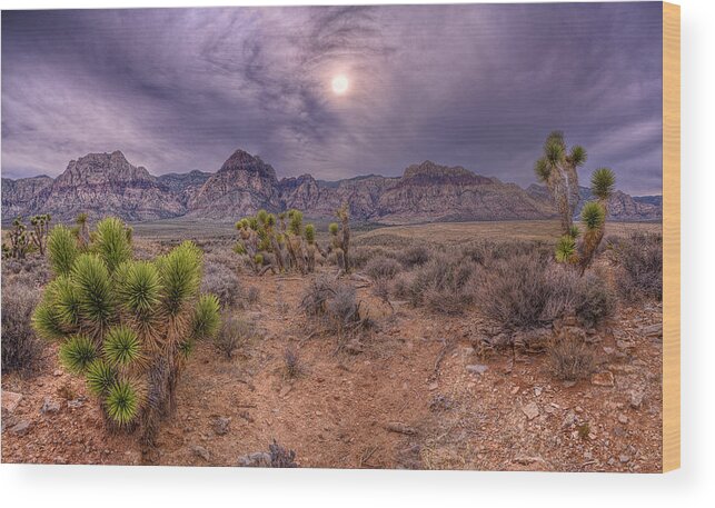 Hdr Wood Print featuring the photograph Calm Before The Storm by Stephen Campbell