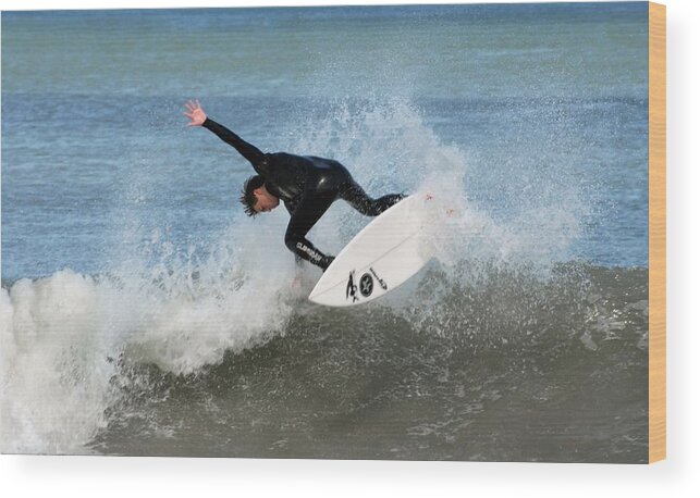 Surfer Art Wood Print featuring the photograph Surfing 395 #1 by Joyce StJames