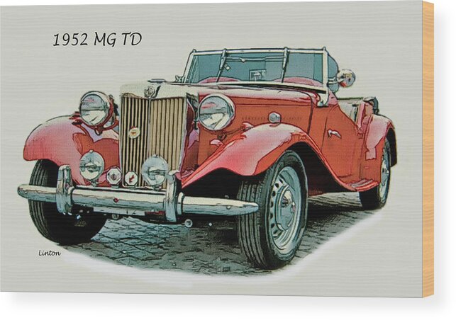 Mg Td Wood Print featuring the digital art Mg Td by Larry Linton
