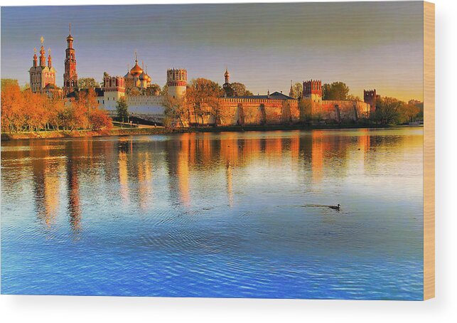 Ancient Wood Print featuring the photograph Novodevichy Convent by Michael Goyberg