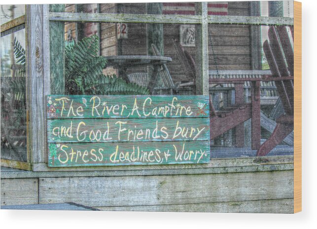 River Wood Print featuring the photograph River Mantra by Lynn Jordan