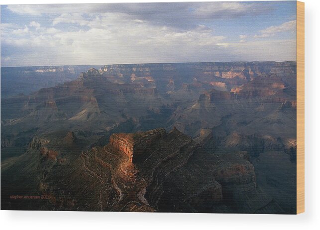 Shoshone Point Wood Print featuring the photograph Shoshone Point Grand Canyon Arizona by Stephen Andersen