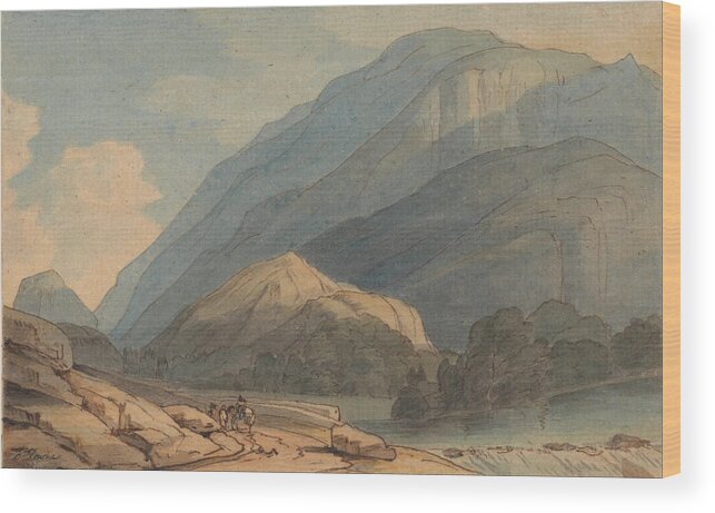 Francis Towne - The Entrance Into Borrowdale Wood Print featuring the painting The Entrance into Borrowdale by MotionAge Designs
