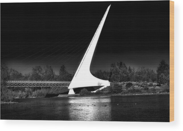 Sundial Bridge Wood Print featuring the photograph The Sundial Bridge #1 by Mountain Dreams