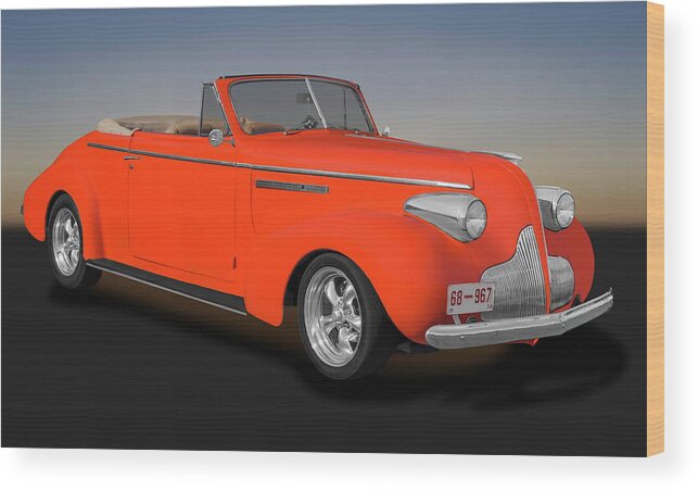 Frank J Benz Wood Print featuring the photograph 1939 Buick Century Convertible - 1939buickcenturycv173374 by Frank J Benz