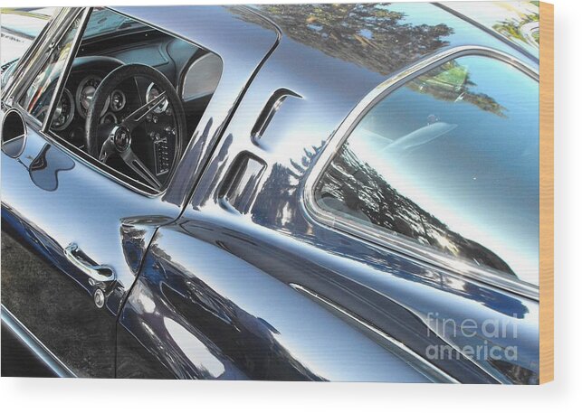 Corvette Wood Print featuring the photograph 1963 Corvette Stingray by Neil Zimmerman