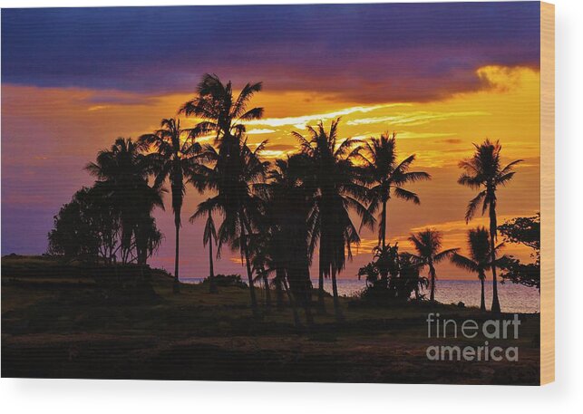 Pokai Bay Wood Print featuring the photograph Westside Sunset #4 by Craig Wood