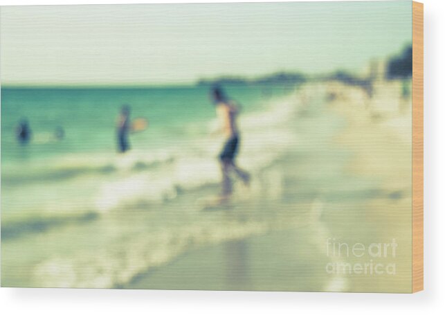 Beach Wood Print featuring the photograph a day at the beach III by Hannes Cmarits