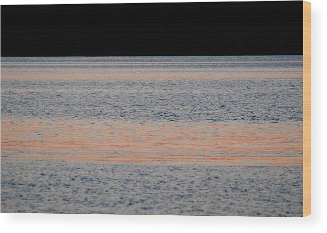 Abstract Wood Print featuring the photograph Composition of Pink Blue Black 2 by Lyle Crump