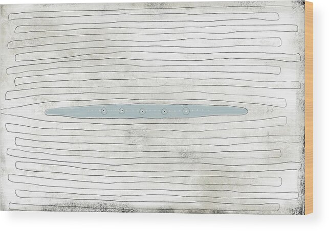 Zen Wood Print featuring the digital art Daggar by Kathryn Humphrey