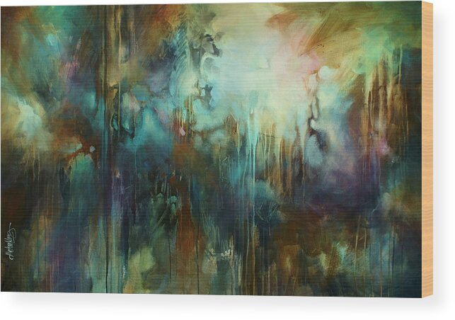 Colors Wood Print featuring the painting 'Edge of Dreams' by Michael Lang