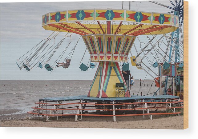 Seaside Wood Print featuring the photograph Fun Fair Swing by B Cash
