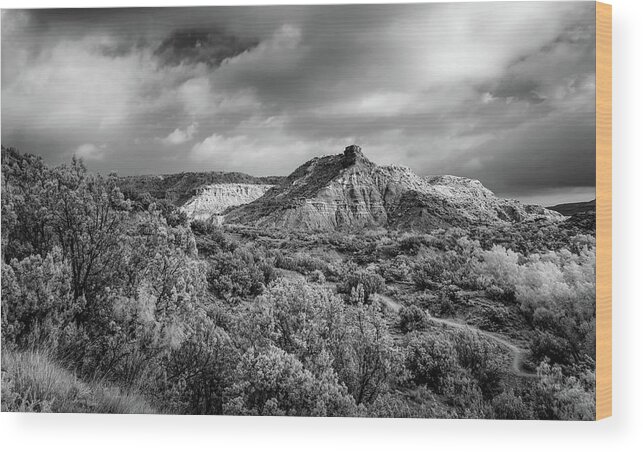 Palo Duro Wood Print featuring the photograph Goodnight Peak by James Barber