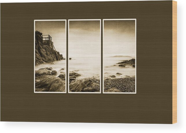 High Rock Triptych Wood Print featuring the photograph High rock triptych by Martina Fagan