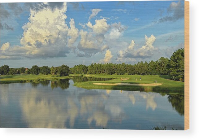 Landscape Wood Print featuring the photograph Hunter's Green Hole 18 by Steven Sparks