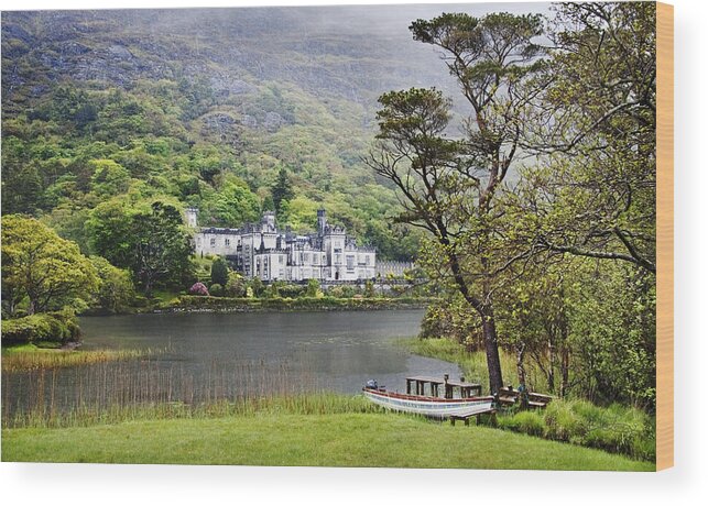 Kylemore Abby Wood Print featuring the photograph Kylemore Castle in Spring by Jill Love