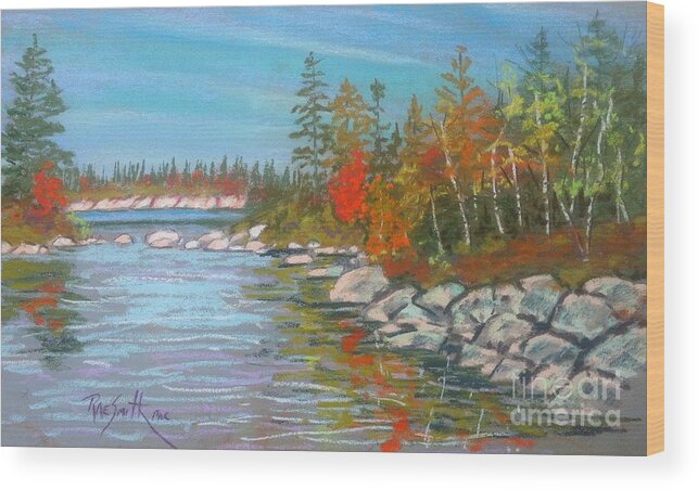 Pastels Wood Print featuring the pastel Lake Susie by Rae Smith