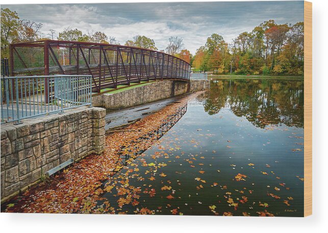 2d Wood Print featuring the photograph Lake Waterford Fall Waterscape by Brian Wallace