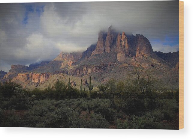 Mountain Wood Print featuring the photograph Las Tres Hermanas by Hans Brakob