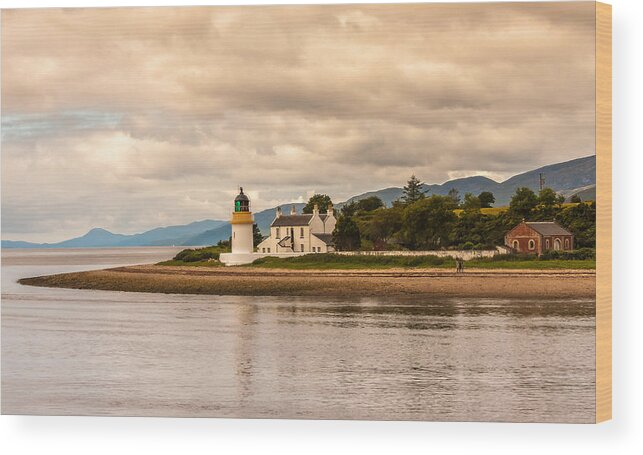 Lighthouse Wood Print featuring the photograph Lighthouse in the Highlands by Kathleen McGinley
