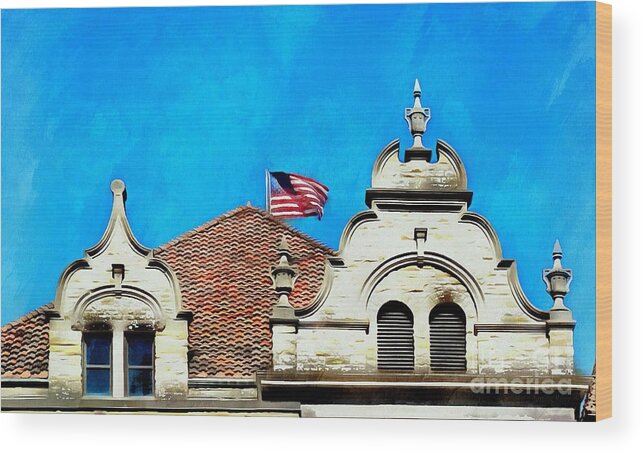 Scranton Wood Print featuring the photograph Looking up - Scranton Proud by Janine Riley