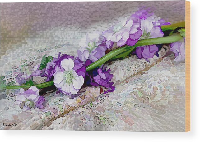 Flower Wood Print featuring the photograph Lost in Lace by Bonnie Willis