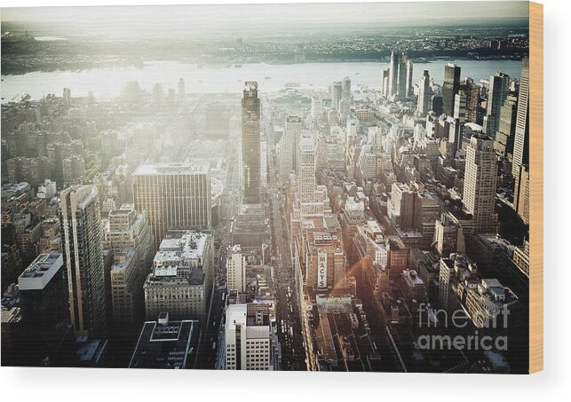 Macy's Wood Print featuring the photograph Sunset At Macy's by RicharD Murphy