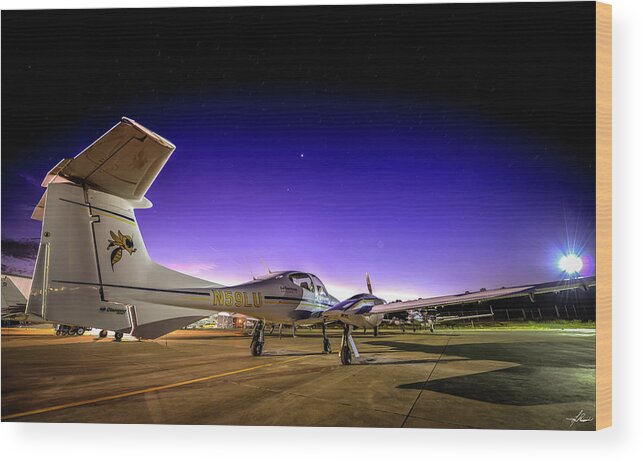 Ramp Wood Print featuring the photograph Pre-Dawn on the Ramp by Phil And Karen Rispin