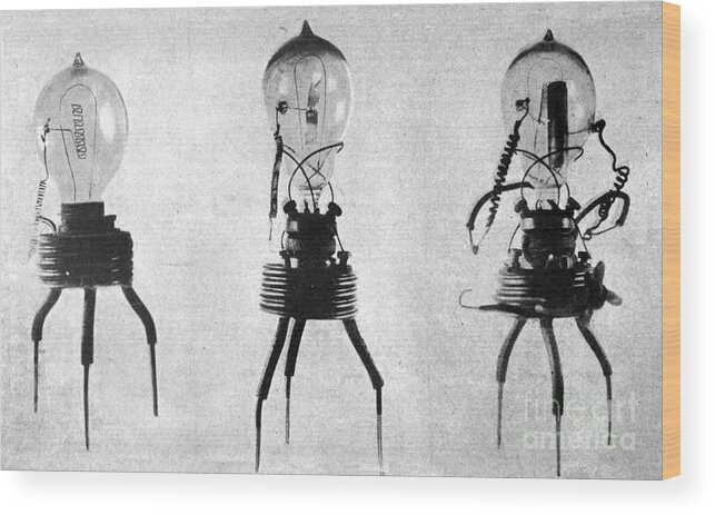 Science Wood Print featuring the photograph Prototype Fleming Valves, 1904 by Science Source