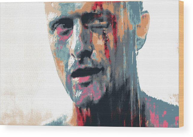 Blade Runner Wood Print featuring the mixed media Roy Batty by Shay Culligan