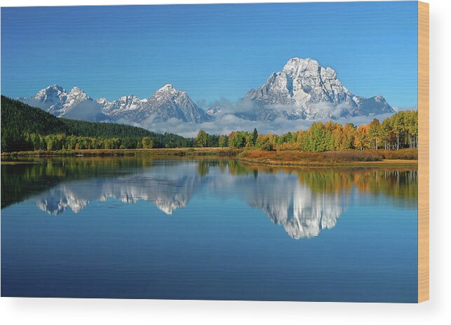 Oxbow Bend Wood Print featuring the photograph Serenity by Ronnie And Frances Howard