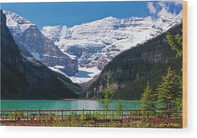 Canada Wood Print featuring the photograph Splendor of Lake Louise by Frank Wicker