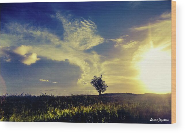  Wood Print featuring the photograph Sunset at Kuru Kuru by Sawan Jagnarain
