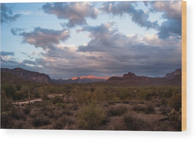 Arizona Wood Print featuring the photograph Sunset on Peralta Trail by Monte Stevens